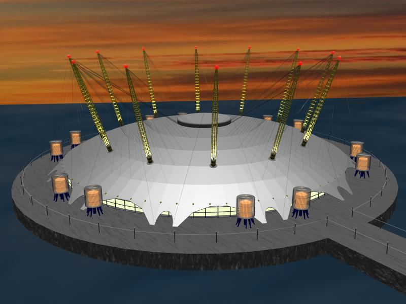 Millenium dome itsasoan