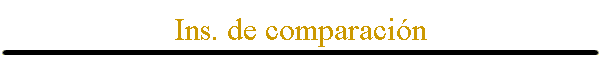 Ins. de comparacin